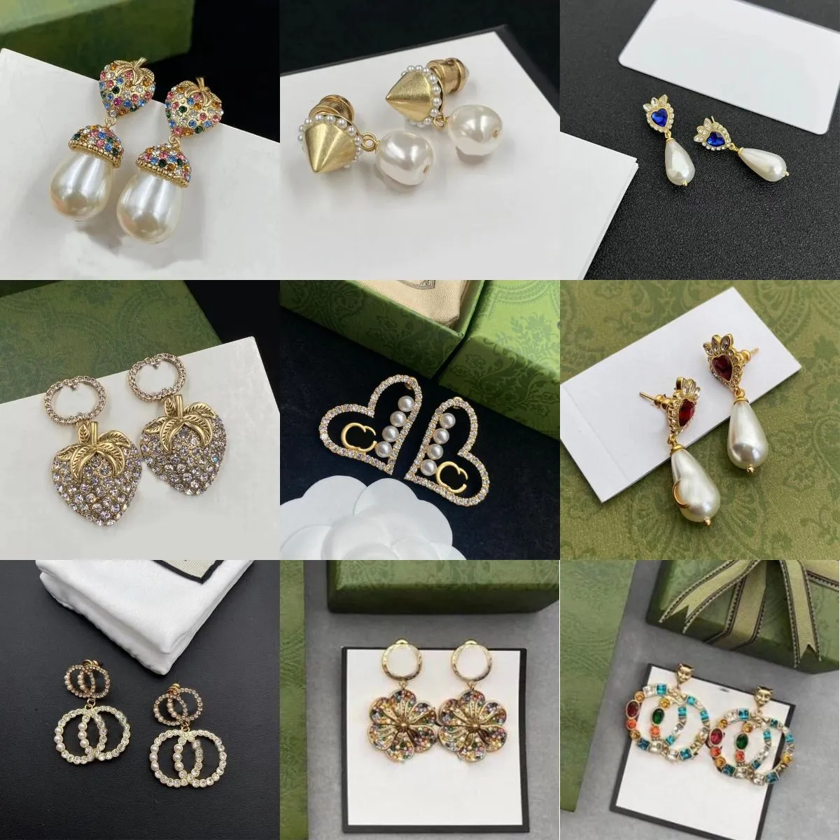 Women18K Gold Plated Luxury Brand Designers Letters Stud Geometric Famous Ladies Crystal Rhinestone Pearl Earring Wedding Party Jewerlry With Box
Women18K Gold Plated Luxury Brand Designers Letters Stud Geometric Famous Ladies Crystal Rhinestone Pearl Earring Wedding Party Jewerlry With Box