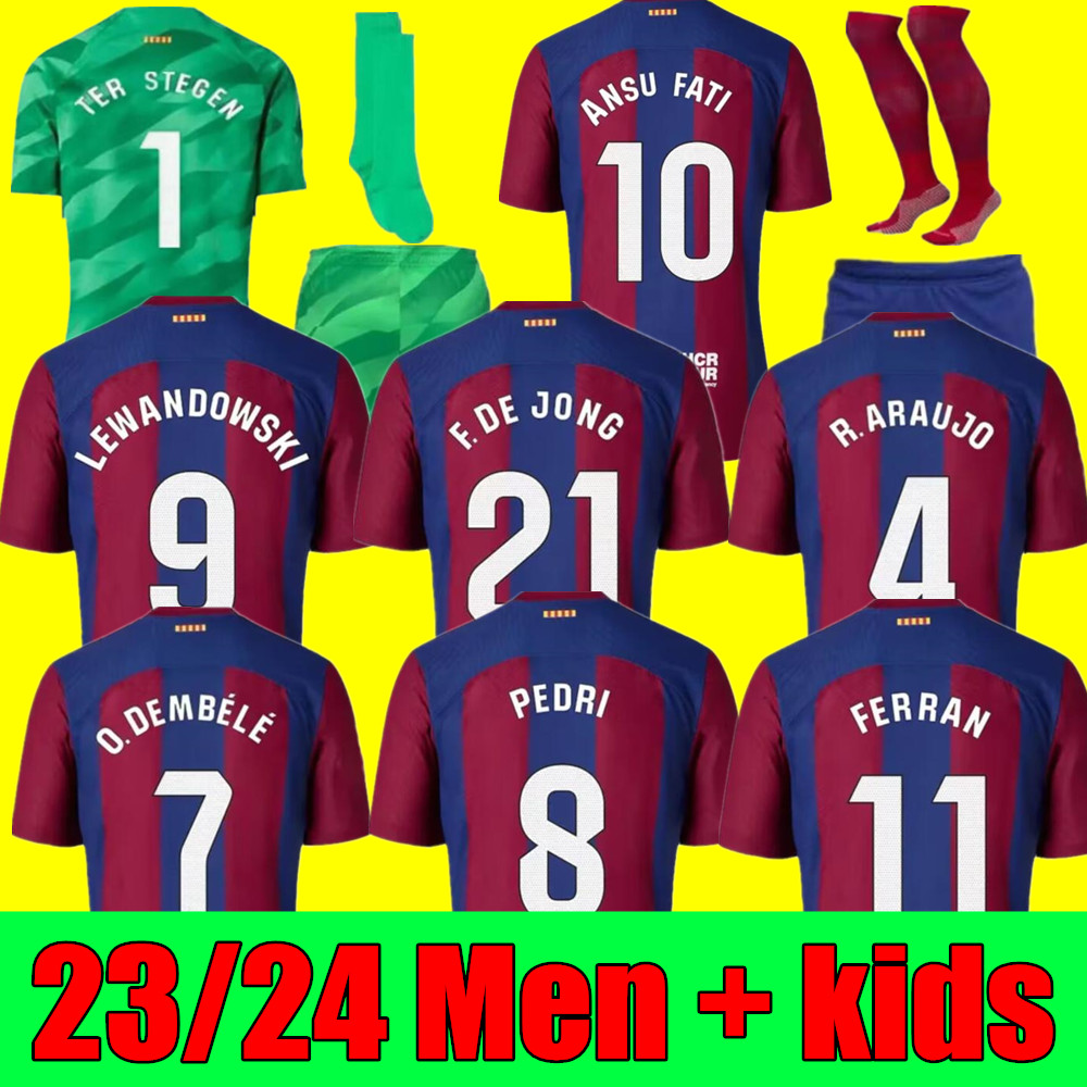 23 24 Camisetas de football soccer jerseys PEDRI LEWANDOWSKI GAVI 2023 2024 FC ANSU FATI FERRAN RAPHINHA BARCElONA DEST football shirt men BARCA kit kids kit, 22/23 kids home+socks
23 24 Camisetas de football soccer jerseys PEDRI LEWANDOWSKI GAVI 2023 2024 FC ANSU FATI FERRAN RAPHINHA BARCElONA DEST football shirt men BARCA kit kids kit, 22/23 kids home+socks
