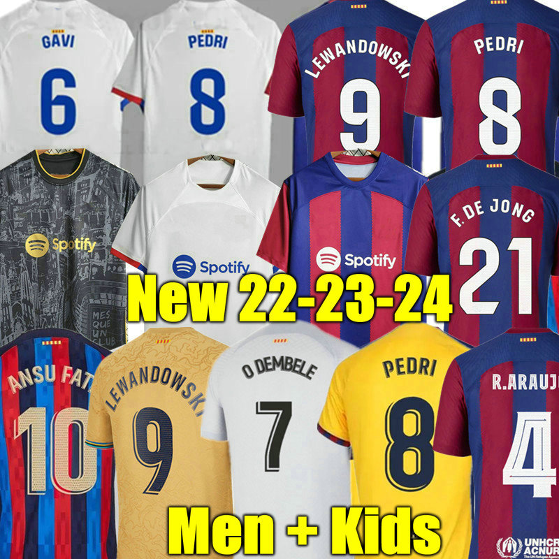 LEWANDOWSKI Soccer Jerseys PEDRI 22 23 24 ANSU FATI 2023 2024 DEMBELE RAPHINHA DEST GAVI barcelona maillots fourth yellow rosalia football shirt kids kit uniform, 23 24 away adult ucl
LEWANDOWSKI Soccer Jerseys PEDRI 22 23 24 ANSU FATI 2023 2024 DEMBELE RAPHINHA DEST GAVI barcelona maillots fourth yellow rosalia football shirt kids kit uniform, 23 24 away adult ucl