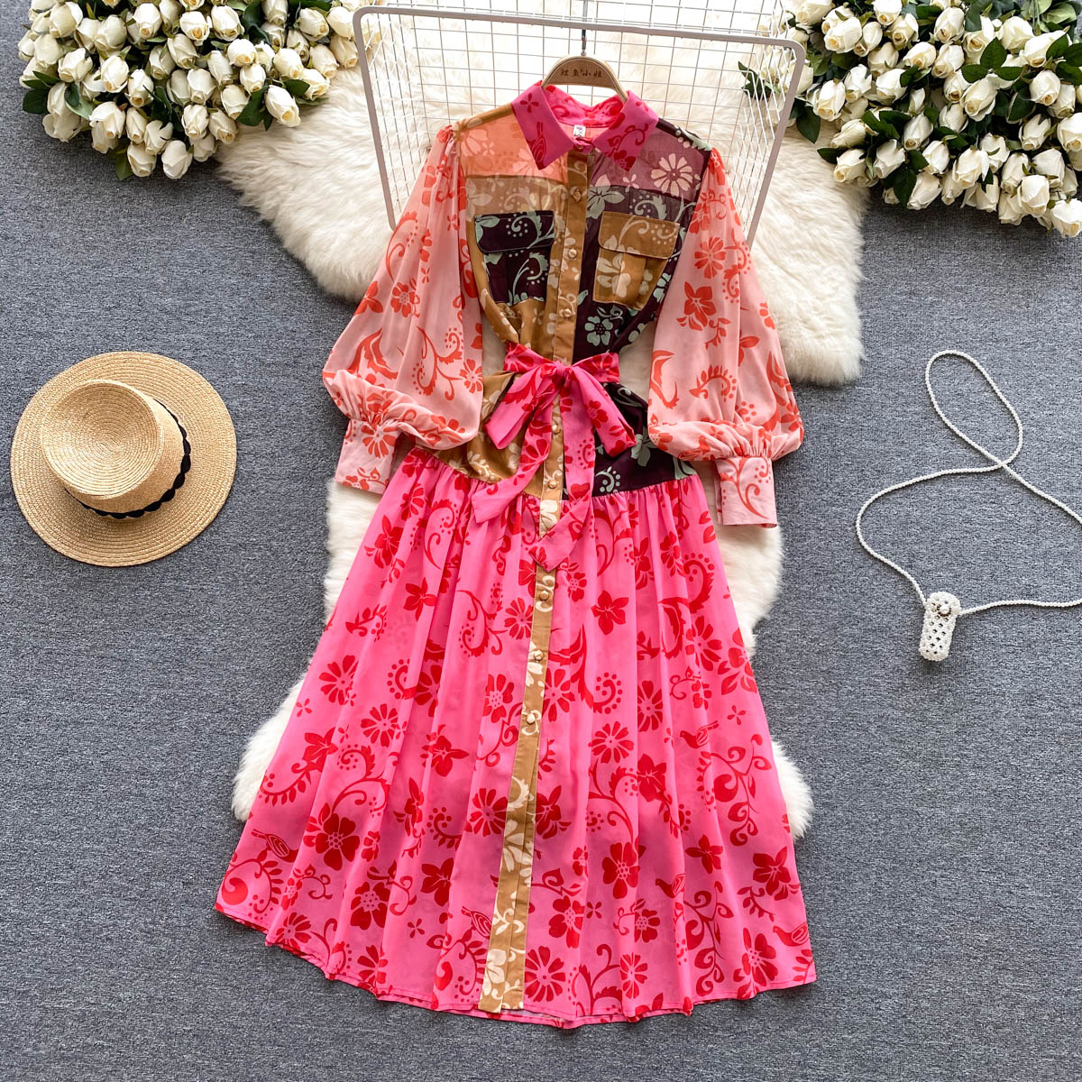 Casual Dresses 2023 Spring Summer Vintage Floral Print Stand High Mock Neck Belt Long Sleeve Women Ladies Casual Party Maxi Shirt Dress, Blue
Casual Dresses 2023 Spring Summer Vintage Floral Print Stand High Mock Neck Belt Long Sleeve Women Ladies Casual Party Maxi Shirt Dress, Blue