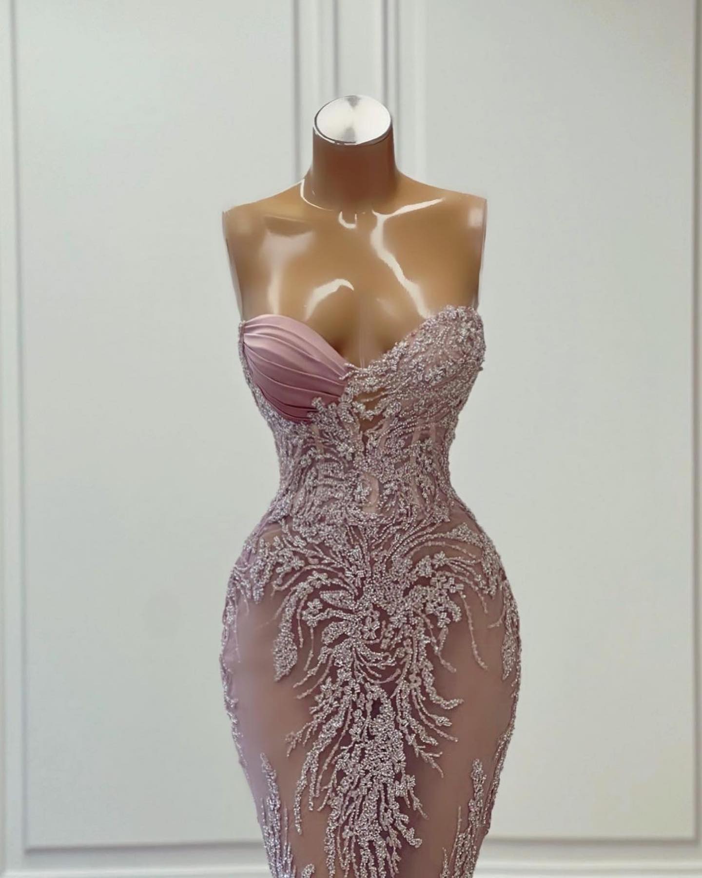 Gorgeous Mermaid Prom Dresses Sweetheart Art Deco Inspired Neck Sleeveless Applicants Floor Length Custom Made Plus Size Party Dress Vestido De Noite