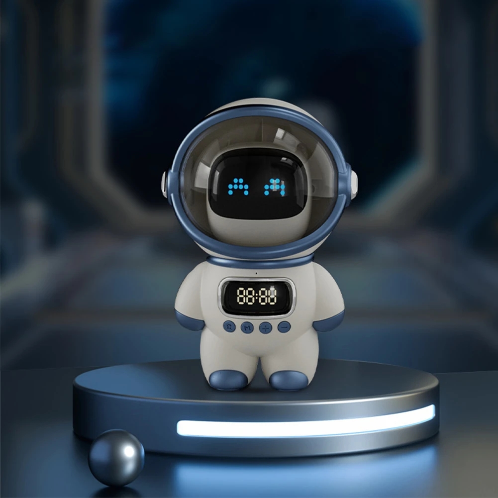 Intelligent Astronaut Bluetooth Speaker Creative Digital Smart Alarm Clock FM Radio Electronic Sleeping Night Light Table Clock
