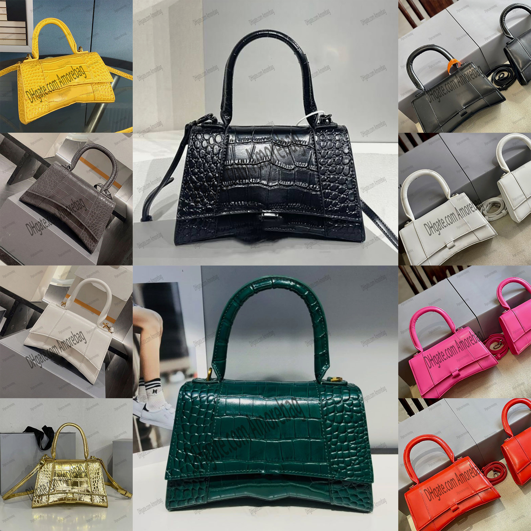 Hourglass Handbag Crocodile Embossed Bags Luxurys Designers Shoulder Wallets Cross Body Genuine Leather Purse Women Hour Glass purses
Hourglass Handbag Crocodile Embossed Bags Luxurys Designers Shoulder Wallets Cross Body Genuine Leather Purse Women Hour Glass purses