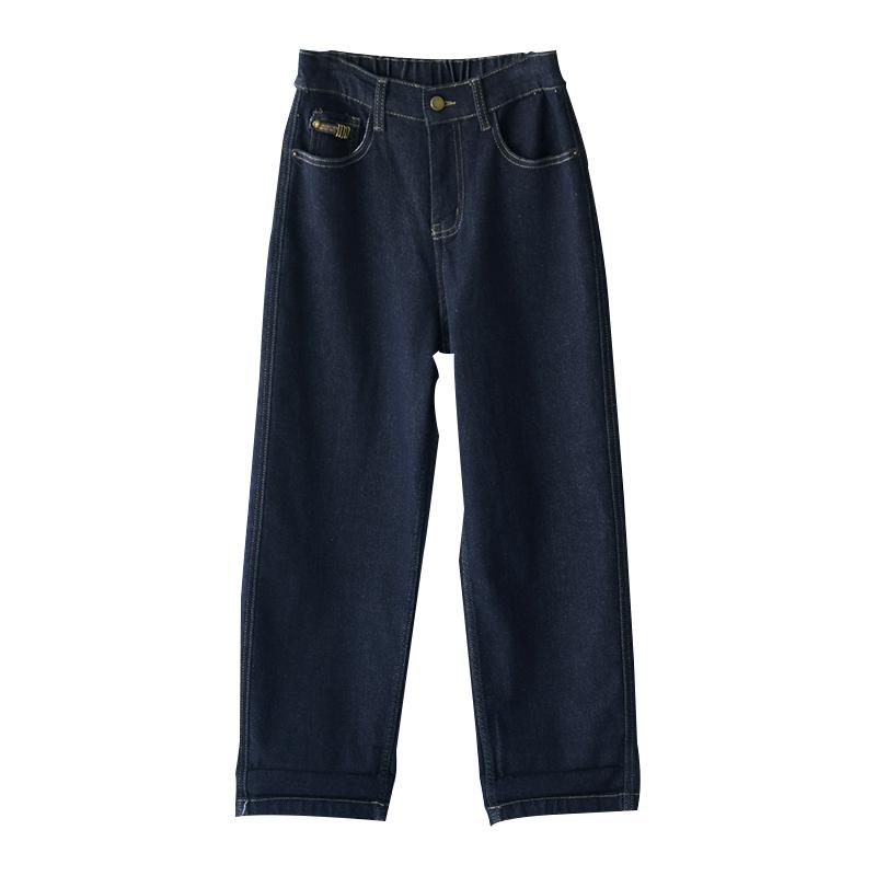 Jeans MICOCO N1387C Comfortable stretch slimming navy blue bright line high waist nine points straight leg jeans for women, Beige
Jeans MICOCO N1387C Comfortable stretch slimming navy blue bright line high waist nine points straight leg jeans for women, Beige
