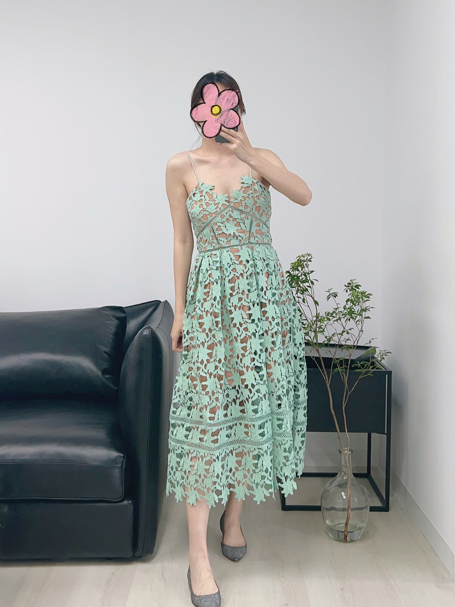 Casual Dresses S-elf-Portrait Azaelea Midi Slip Dress V Neck Backless A-line Dress for Ladies