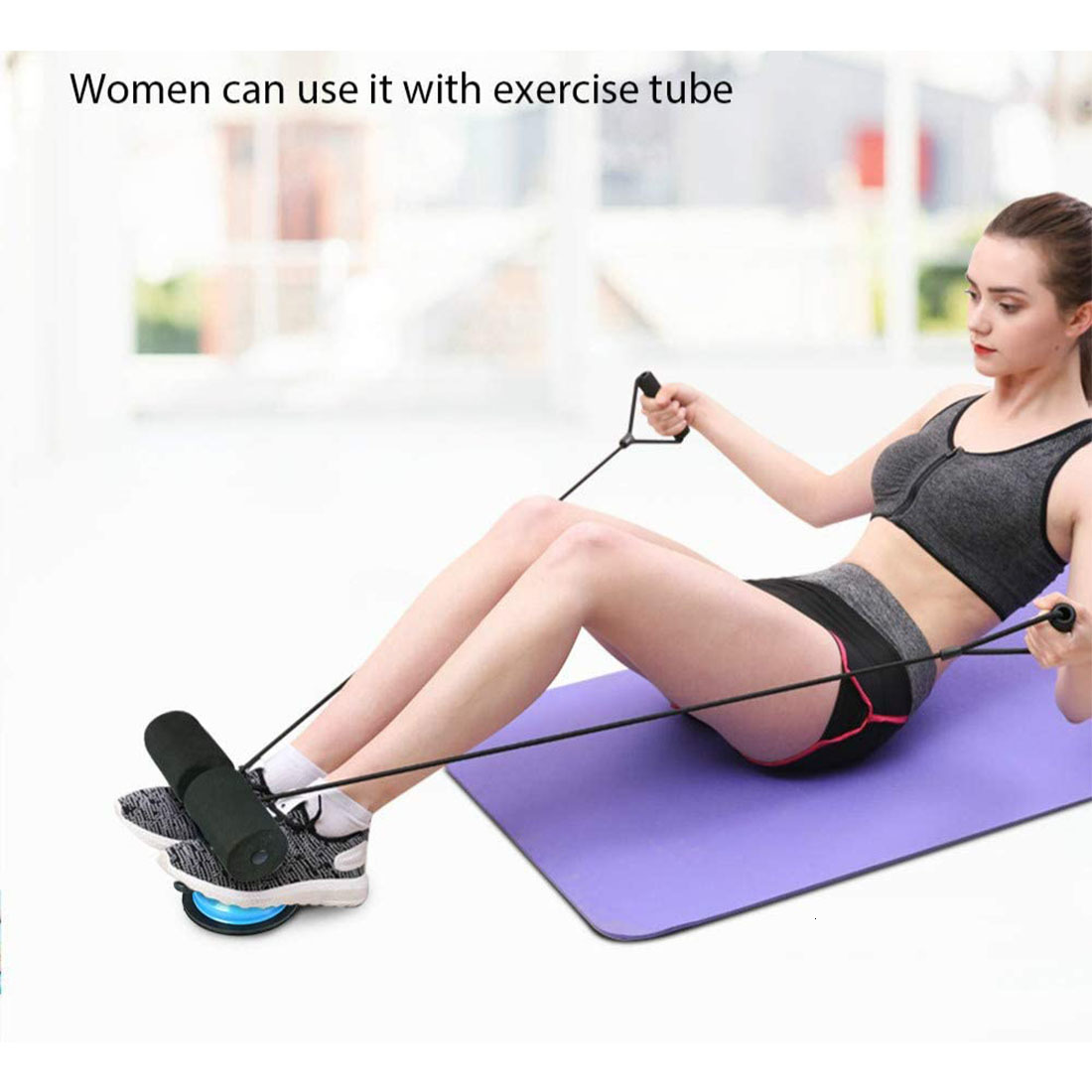 Core Abdominal Trainers Sit Up Bar Resistance Bands Pull Rope Assist Set Home Gym Exercise Equipment Workout Trainer Fitness Bodybuild Machine 230617