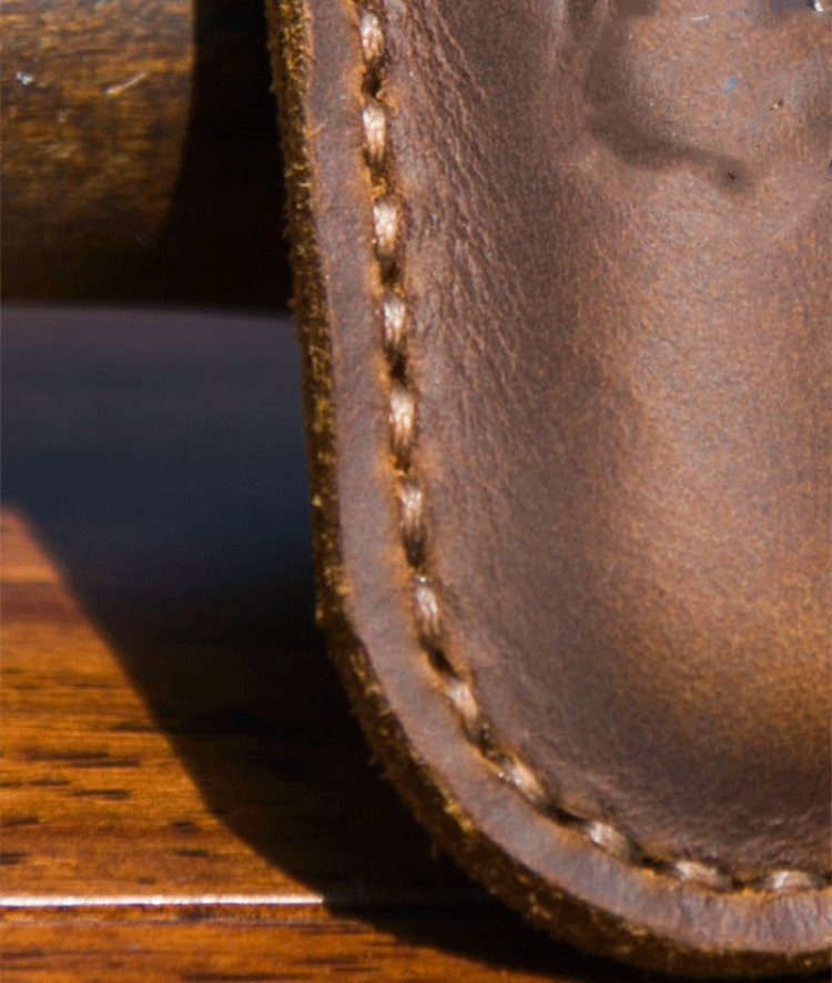 Climbing Ropes Hand-stitched Cowhide Leather Sleeve Knife Case Holster For Army Folding Tool Scabbard 58/84/91mm Password Wigo Slow Production 230617