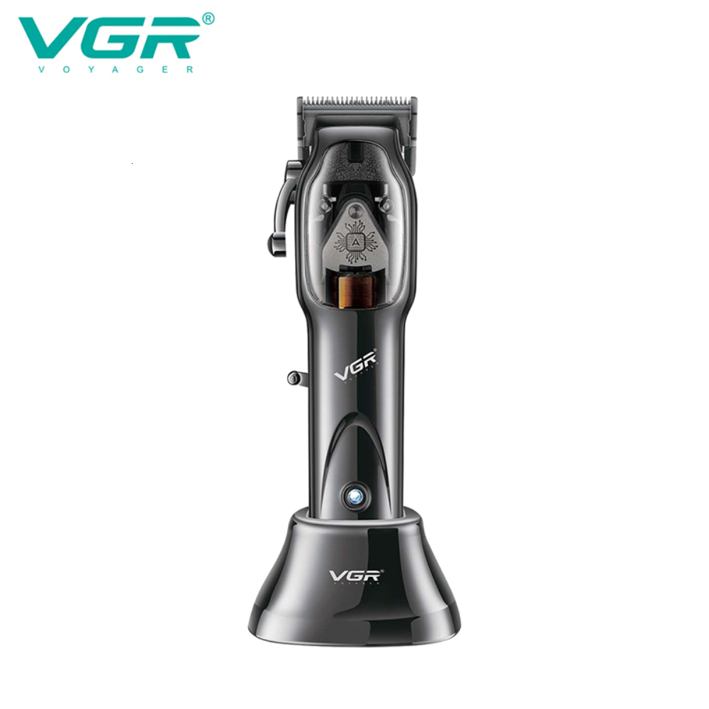VGR DLC Blade Professional 9000RPM Magnetic Motor Hair Trimmer Cordless Haircut hine Barber Clipper for Men V653 230617 S2562