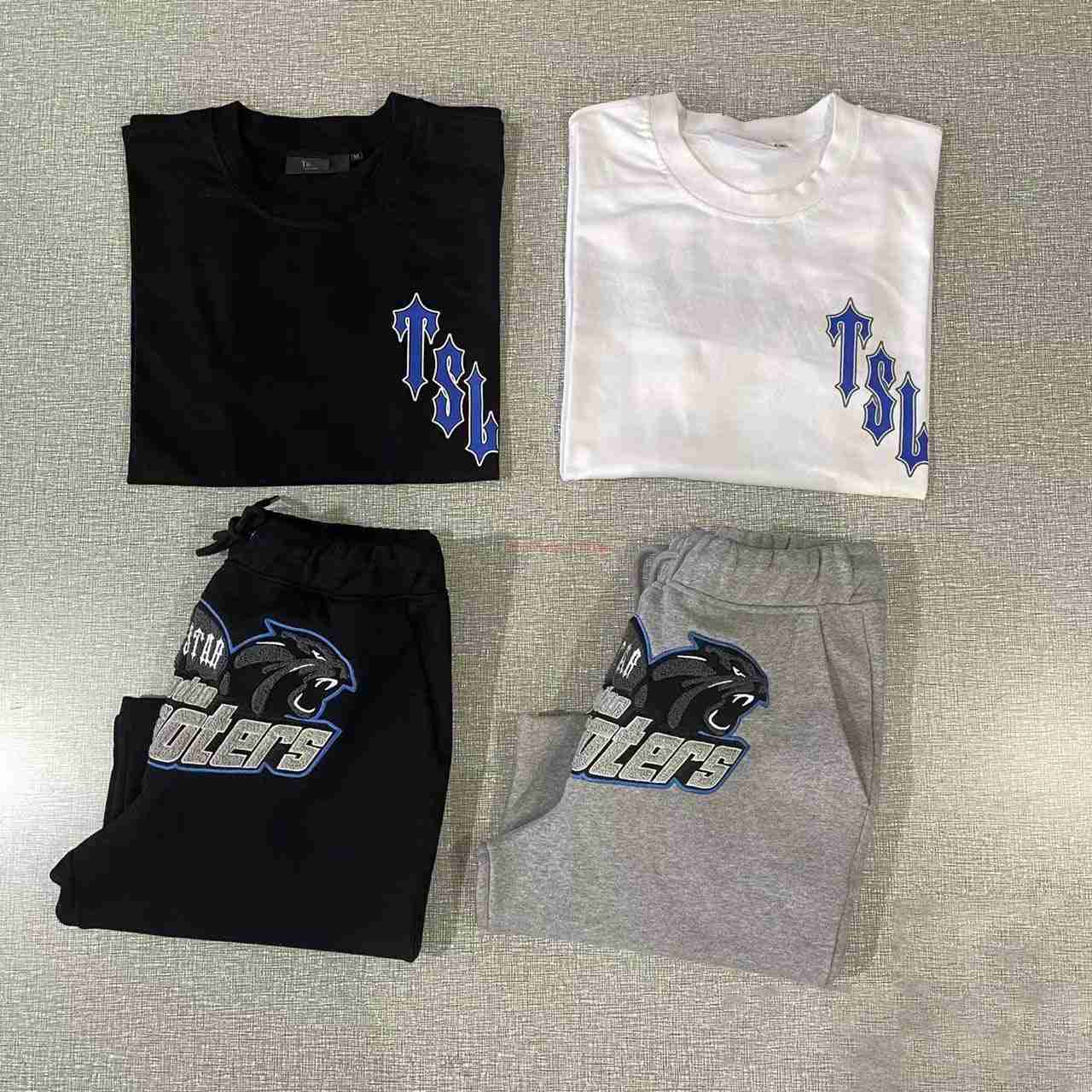 Designer Fashion Clothing Tees Tsihrts Shirts Trapstar Short Sleeve Rap Trendy Towel Embroidered Mens Tshirt Loose Cotton Short Sleeve London Fashion Label Rock Hi, White basket letter pants