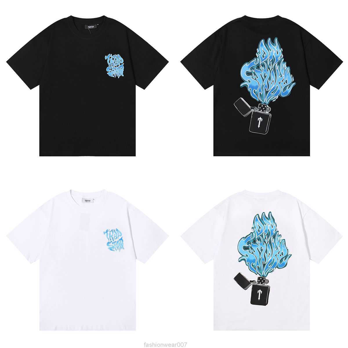Designer Fashion Clothing Tees Tsihrts Shirts Trapstar Lighter Blue Flame Printing Highquality Doubleyarn Cotton Loose Casual Shortsleeved Tshirt for Men Women R, Black aq1013
Designer Fashion Clothing Tees Tsihrts Shirts Trapstar Lighter Blue Flame Printing Highquality Doubleyarn Cotton Loose Casual Shortsleeved Tshirt for Men Women R, Black aq1013