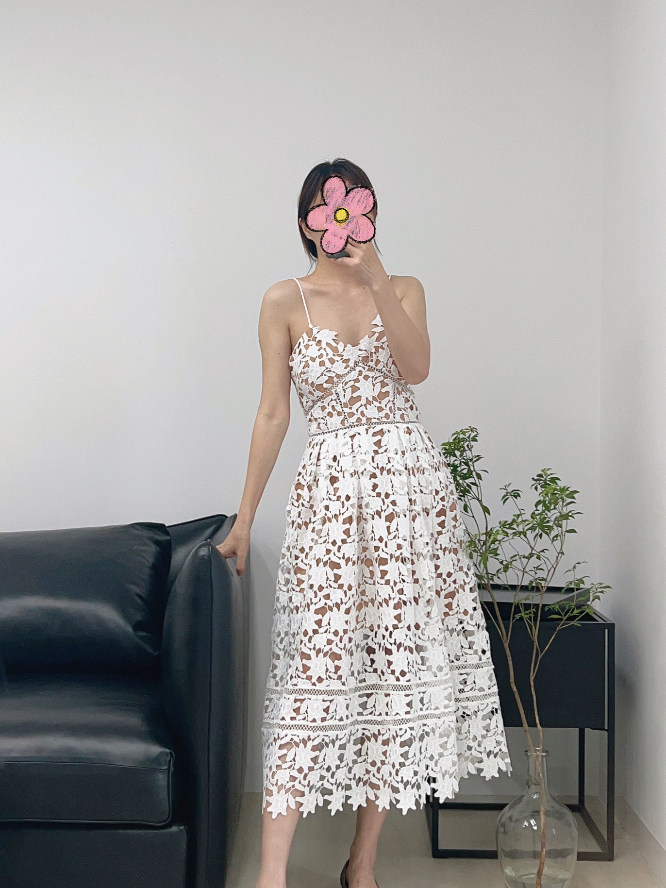 Casual Dresses S-elf-Portrait Azaelea Midi Slip Dress V Neck Backless A-line Dress for Ladies