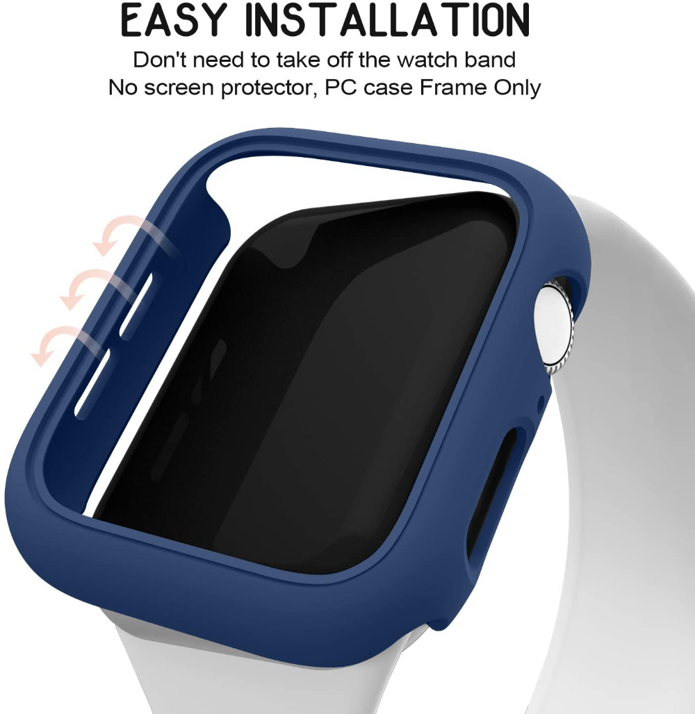 Matte Cover for Apple Watch 45mm 41mm 38mm 42mm 40mm 44mm Hard PC Bumper Protective Case Frame for iWatch SE 8 7 6 5 4 3 2 1 with retail box