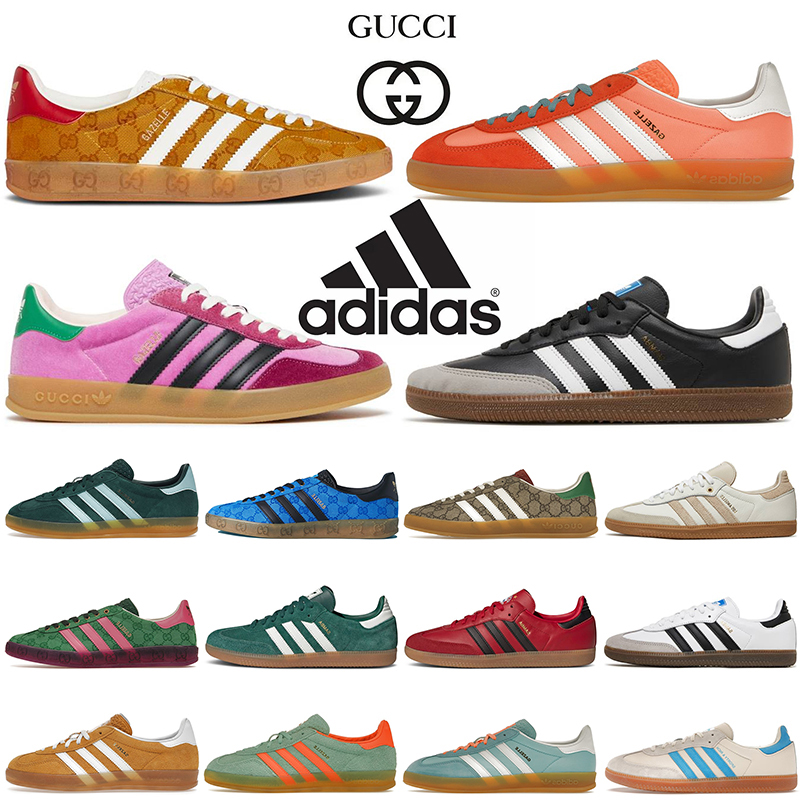 Adidas Samba Gazelle Wales Bonner Plate-Forme Sneakers Shoes Cream Green Red Vegan Black Gum White Pink Velvet Monogram Gazelles Sambas Dhgate Sport
