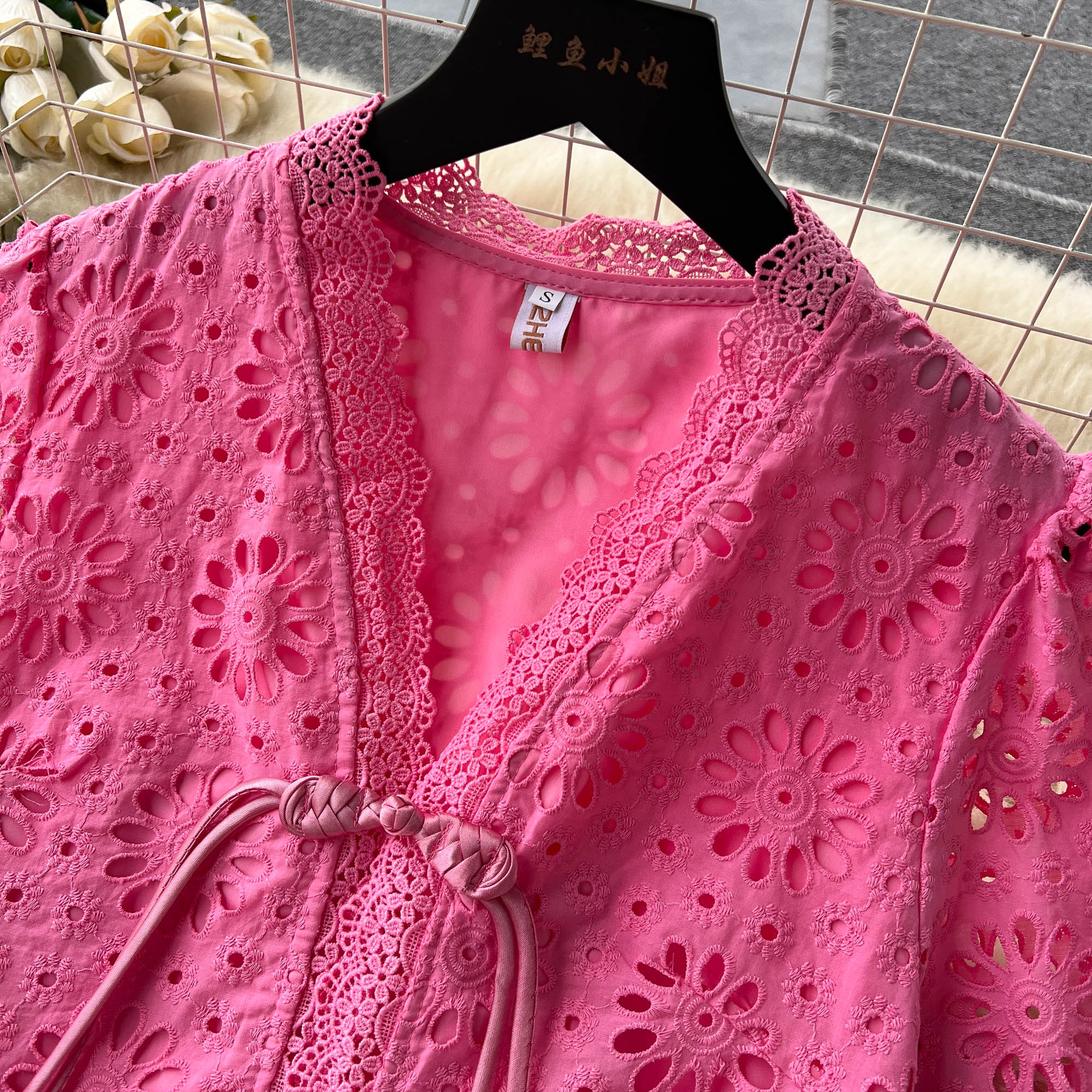 Two Piece Dress High Quaity Flower Embroidery Two Piece Set For Women Vintage V-neck Coil Buckle Shirt +Long Skirt Sets Cotton 2 Piece Outfits 2024