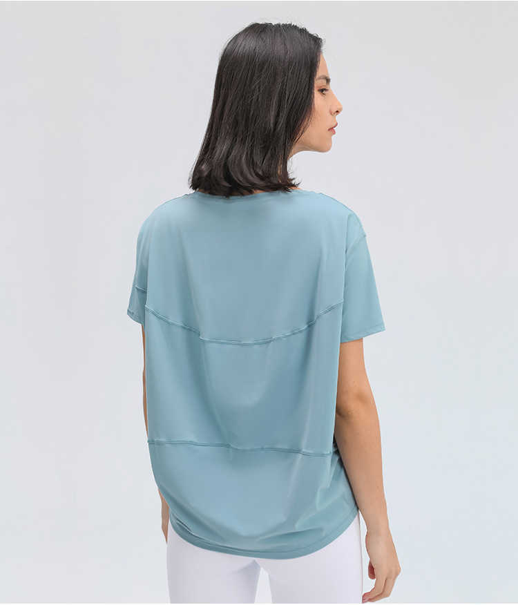 Yoga Women's Short Sleeve Top T-shirt Yoga Fitness Gym Sport Crop Top Sportswear Breathable Leisure Outdoor Jogging Blouse Summer L-23, Frost cyan
Yoga Women's Short Sleeve Top T-shirt Yoga Fitness Gym Sport Crop Top Sportswear Breathable Leisure Outdoor Jogging Blouse Summer L-23, Frost cyan