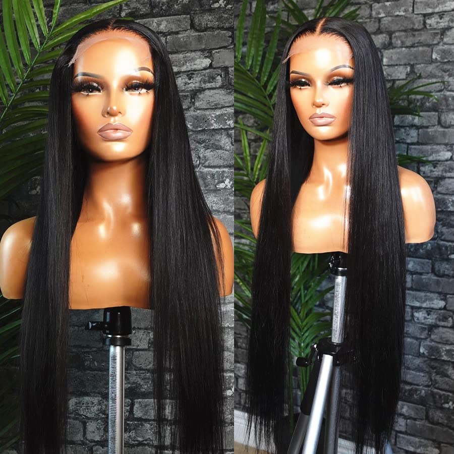 Silky Straight Human Hair HD Lace Wigs 4x4 5x5 6x6 7x7 13x4 13x6 Swiss Lace Bleach Knots Pre Plucked Natural Hairline For Black Women