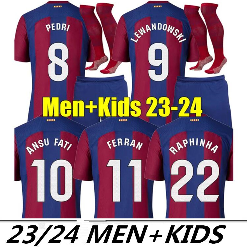 23 24 Camisetas de football soccer jerseys PEDRI LEWANDOWSKI GAVI 2023 2024 FC ANSU FATI FERRAN RAPHINHA Gundogan DEST football shirt men barca kit kids equipments
23 24 Camisetas de football soccer jerseys PEDRI LEWANDOWSKI GAVI 2023 2024 FC ANSU FATI FERRAN RAPHINHA Gundogan DEST football shirt men barca kit kids equipments