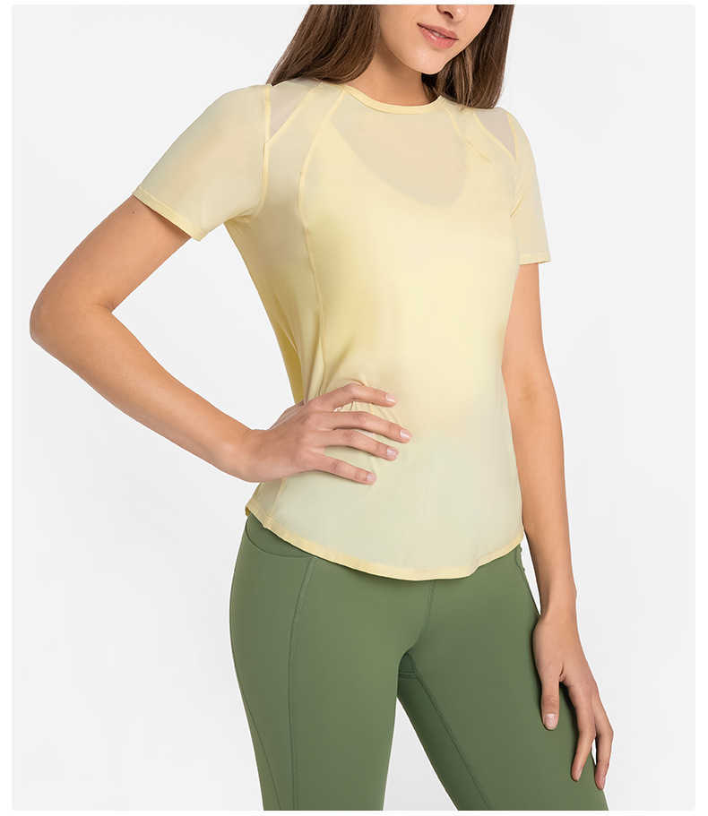Yoga Top Women Sport Crop T-shirt Yoga Gym Shirts Women's Short Sleeve Top Outdoor Jogging Fitness Breathable Quick Drying Sportswear Summer L-23, Pearl yellow
Yoga Top Women Sport Crop T-shirt Yoga Gym Shirts Women's Short Sleeve Top Outdoor Jogging Fitness Breathable Quick Drying Sportswear Summer L-23, Pearl yellow