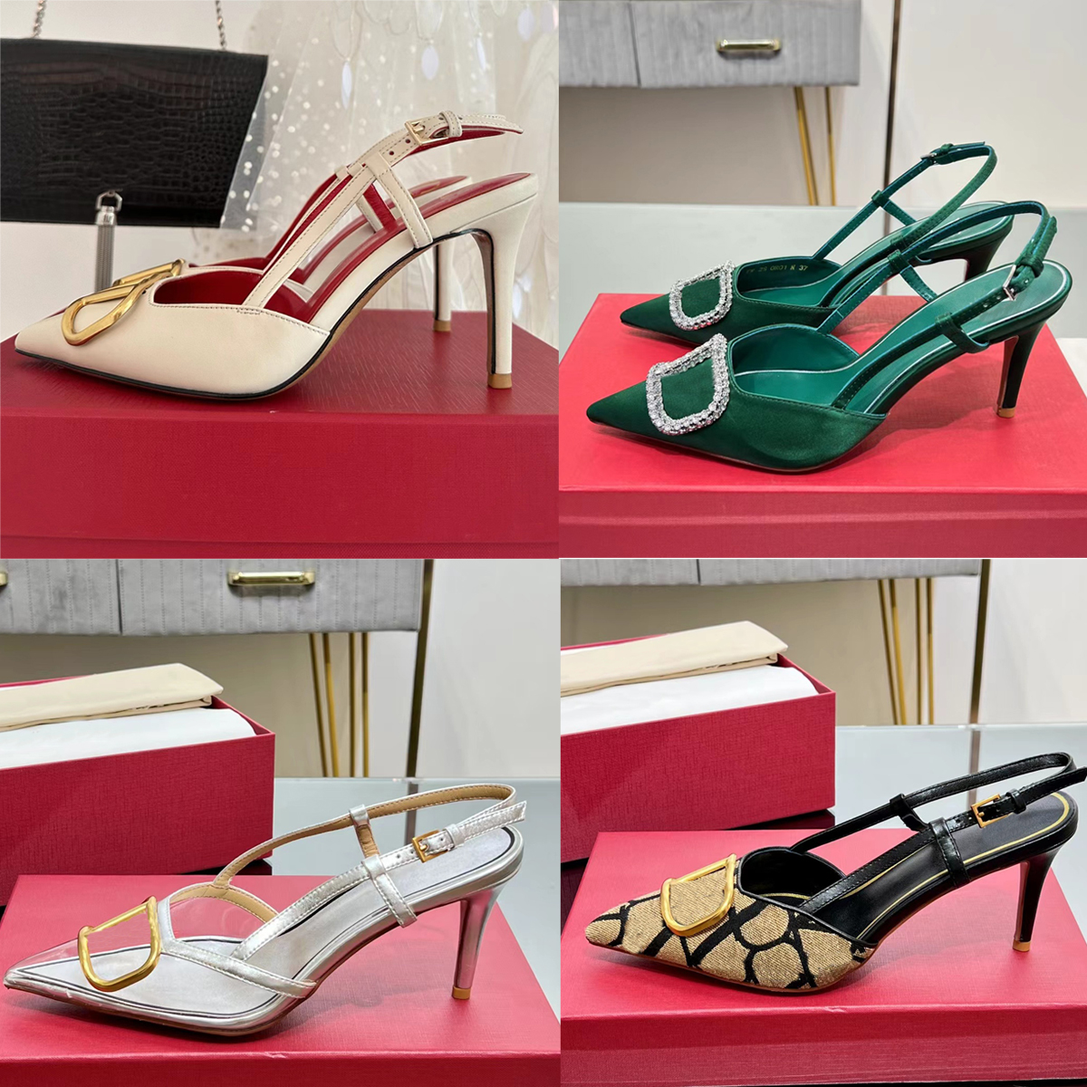 Designer Women Luxury Sandals Dress Shoes High Heel Leather Gold Black pointed Women Sexy Skinny Heels Fashion Party Wedding Heels 8CM with Box 35-41, 3#
Designer Women Luxury Sandals Dress Shoes High Heel Leather Gold Black pointed Women Sexy Skinny Heels Fashion Party Wedding Heels 8CM with Box 35-41, 3#