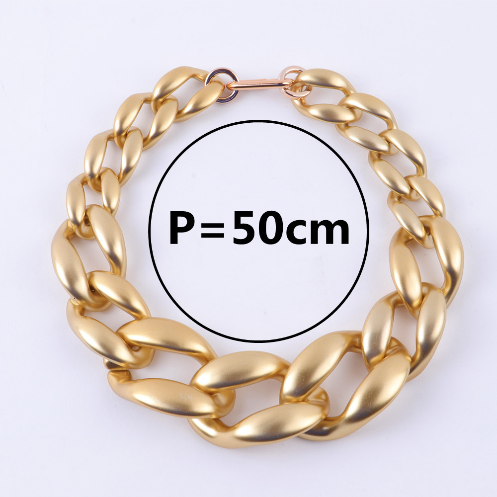 Pendant Necklaces FishSheep Statement Matte Gold Color Acrylic Big Chain Choker Necklace for Women Vintage Resin Chunky Pendant Collar Jewelry 230617