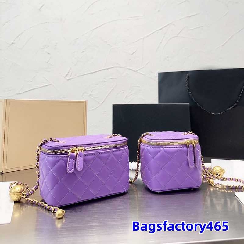 Two Size Women All Match Crossbody Cosmetic Bag Leather Matelasse Adjustable Chain Gold Ball Retro Shoulder Designer Bag Mini Gold Hardware Suitcases Coin Purse, Black
Two Size Women All Match Crossbody Cosmetic Bag Leather Matelasse Adjustable Chain Gold Ball Retro Shoulder Designer Bag Mini Gold Hardware Suitcases Coin Purse, Black