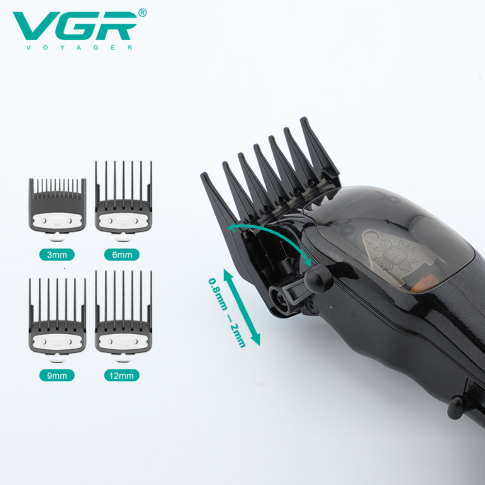 VGR DLC Blade Professional 9000RPM Magnetic Motor Hair Trimmer Cordless Haircut hine Barber Clipper for Men V653 230617 S2562