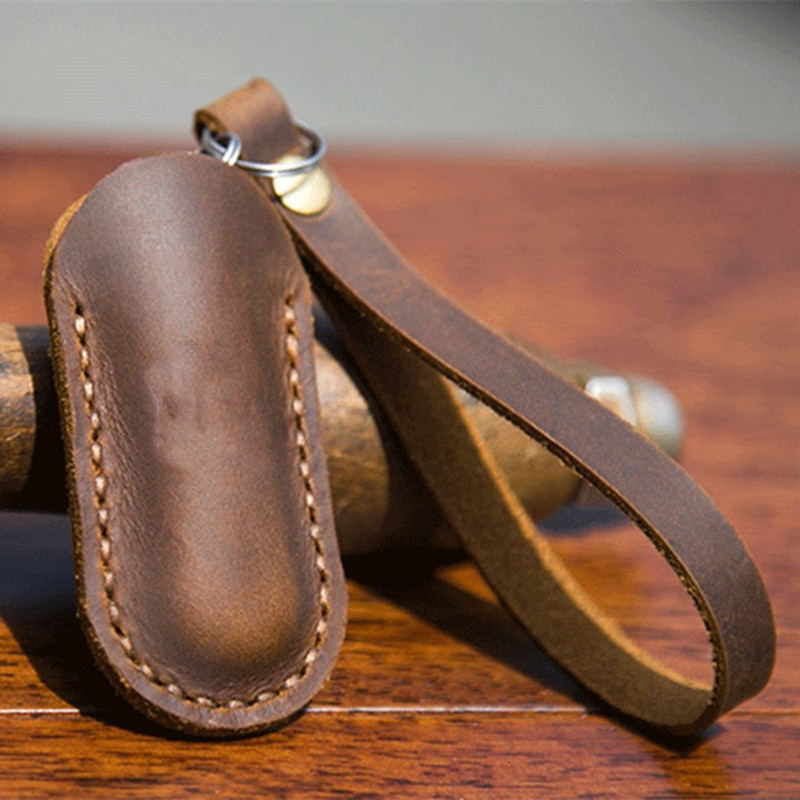 Climbing Ropes Hand-stitched Cowhide Leather Sleeve Knife Case Holster For Army Folding Tool Scabbard 58/84/91mm Password Wigo Slow Production 230617