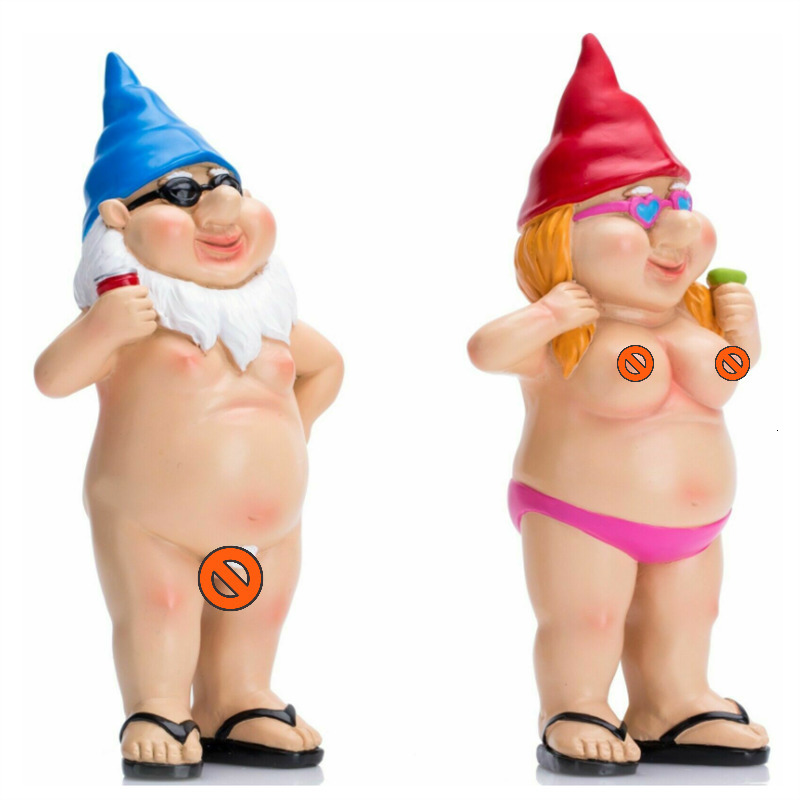 Garden Decorations Garden Funny Figure Statue Decoration Naughty Goblin Resin Gnome Naked Dwarf Christmas For Lawn Grass Sculpture Ornament 230617