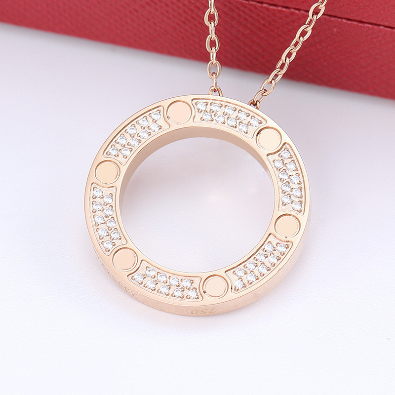 dia pendant necklace sier chain necklaces designer for women gold stainless steel jewelrys womens jewelry Valentine's day gift free shipping