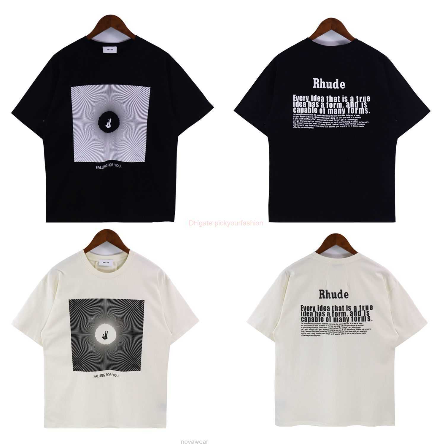 Designer Fashion Clothing Tees Tshirt Rhude American High Street Fashion Brand Summer New Falling Letter Printing Short Sleeve Loose Relaxed Mens Womens Tshirt Cot
Designer Fashion Clothing Tees Tshirt Rhude American High Street Fashion Brand Summer New Falling Letter Printing Short Sleeve Loose Relaxed Mens Womens Tshirt Cot