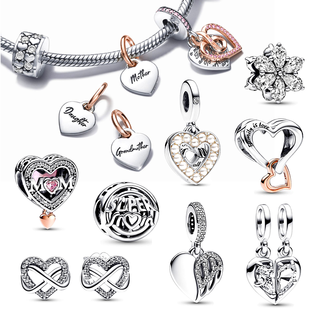 925 Sterling Silver Mother's Day Jewellery Gift Charms Bead Fit Pandora Charms Silver 925 Original Pandora Bracelet Charm for Women Gift
925 Sterling Silver Mother's Day Jewellery Gift Charms Bead Fit Pandora Charms Silver 925 Original Pandora Bracelet Charm for Women Gift