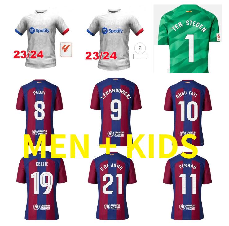 23/24 LEWANDOWSKI ANSU FATI Soccer Jerseys 2023 FERRAN ADAMA PEDRI DEST GAVI BarcelonaS RAPHINHA CHRISTENSEN KESSIE maillots football shirt men kids kit uniform, 22 23
23/24 LEWANDOWSKI ANSU FATI Soccer Jerseys 2023 FERRAN ADAMA PEDRI DEST GAVI BarcelonaS RAPHINHA CHRISTENSEN KESSIE maillots football shirt men kids kit uniform, 22 23