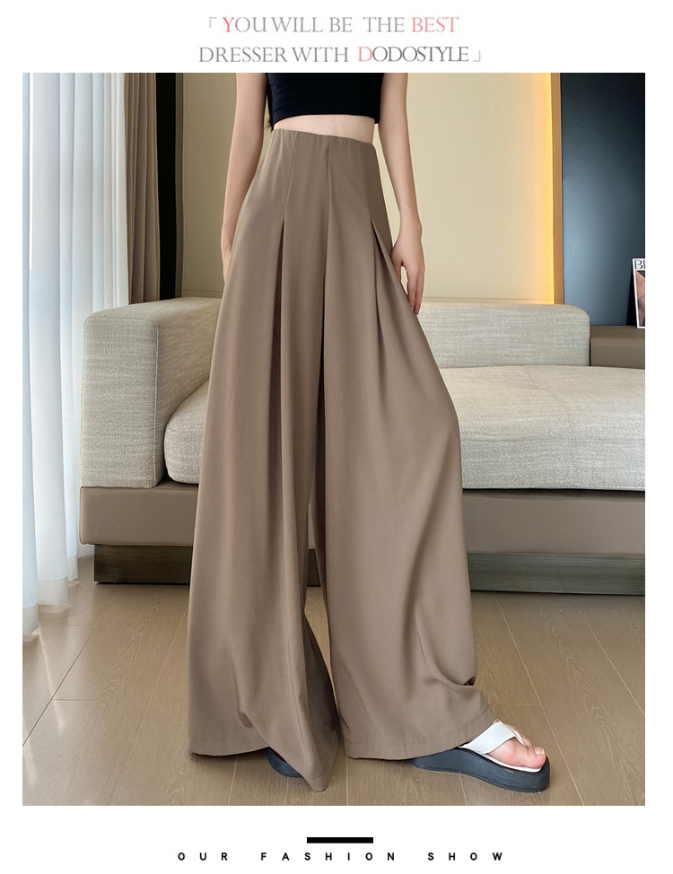Womens high waist chiffon wide leg loose palazzo maxi long pants trousers SMLXL