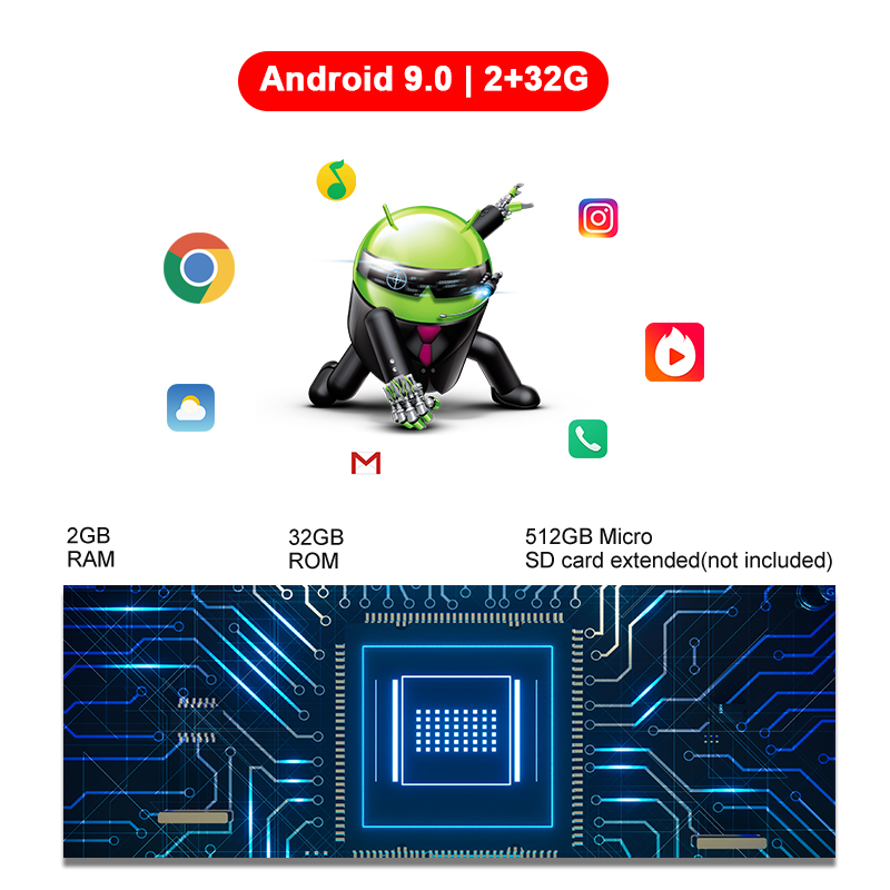 12 inch Car DVR T88 4G FHD 1080P Android 9.0 Video Recorder With 4 Cameras 2GB+32GB GPS Navigation ADAS Night Vision 360° Panoramic Monitor