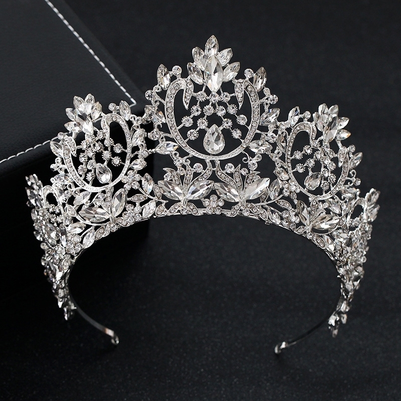 Hair Clips Barrettes European Baroque Sparkling Crystal Big Bridal Tiara Crown Pageant Diadem Couronne De Mariage Wedding Accessories 230619