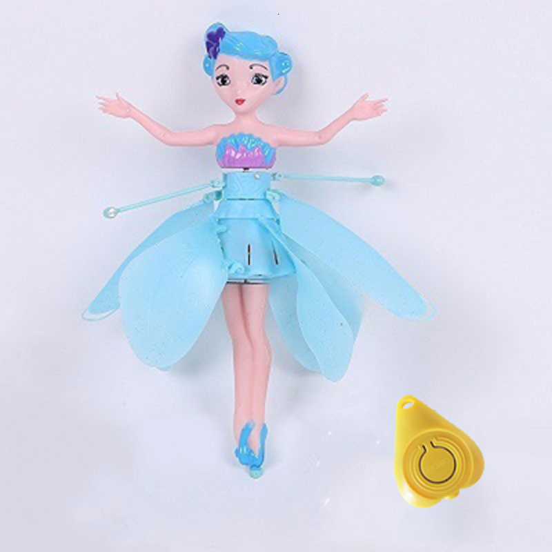 Novelty Games Creative Dancers Fairy Toys Princess Doll Electric Flying Mini Hand Suspension RC Helicopter Children Christmas Gifts 230619