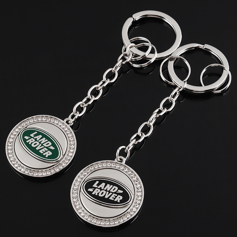 3D Metal Zinc Alloy Car Logo Key Ring Keychain Accessories For Land Rover Freelander L2 LF Range Rover Evoque 3 4 Discovery L319 L462 Velar