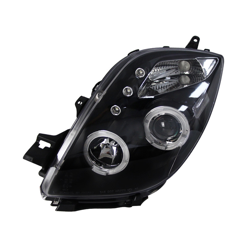 Car Headlight Assembly For Toyota Yaris 2008-20 12 LED Daytime Light Angel Eye Lens Xenon Headlights