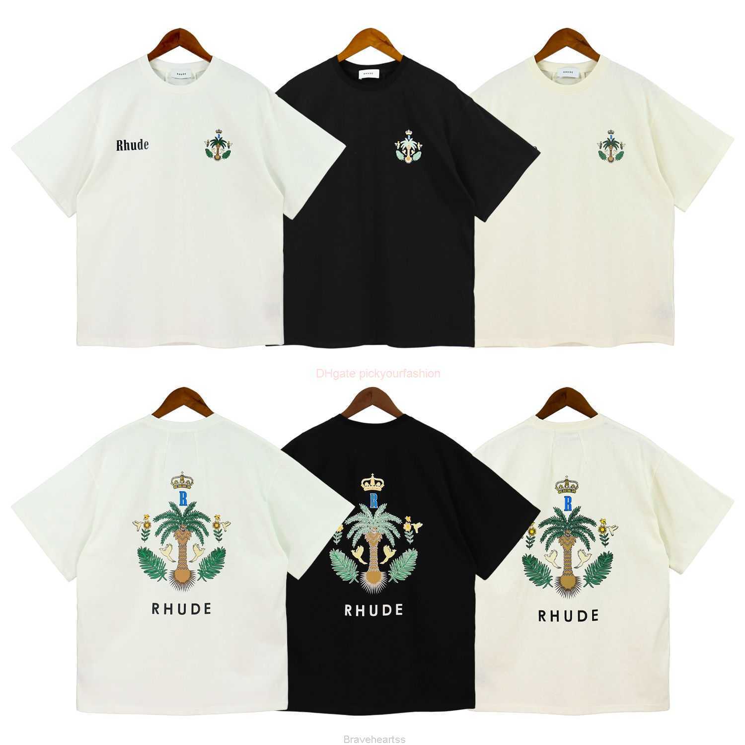 Designer Fashion Clothing Tees Tshirt American Rhude Fashion Letter Coconut Tree Print Casual Versatile Loose Round Neck Short Sleeve Tshirt Unisex Cotton Streetw, Black
Designer Fashion Clothing Tees Tshirt American Rhude Fashion Letter Coconut Tree Print Casual Versatile Loose Round Neck Short Sleeve Tshirt Unisex Cotton Streetw, Black