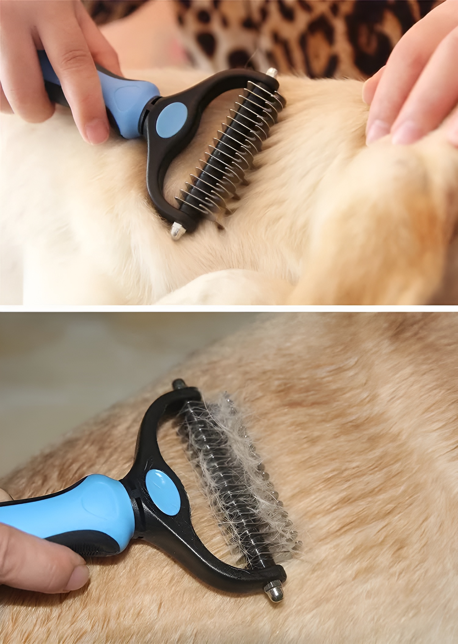 Pets Fur Knot Cutter Dog Grooming Shedding Tools Pet Cat Hair Removal Comb Brush Double sided Pet Products Suppliers