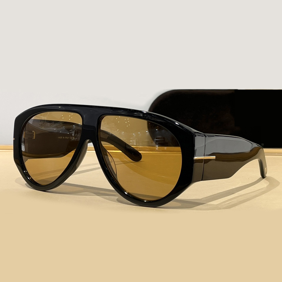 Black/Yellow Mens Pilot Wrap Sunglasses 1044 Shield Sunglasses Summer Sunnies gafas de sol Sonnenbrille UV400 Eyewear with Box