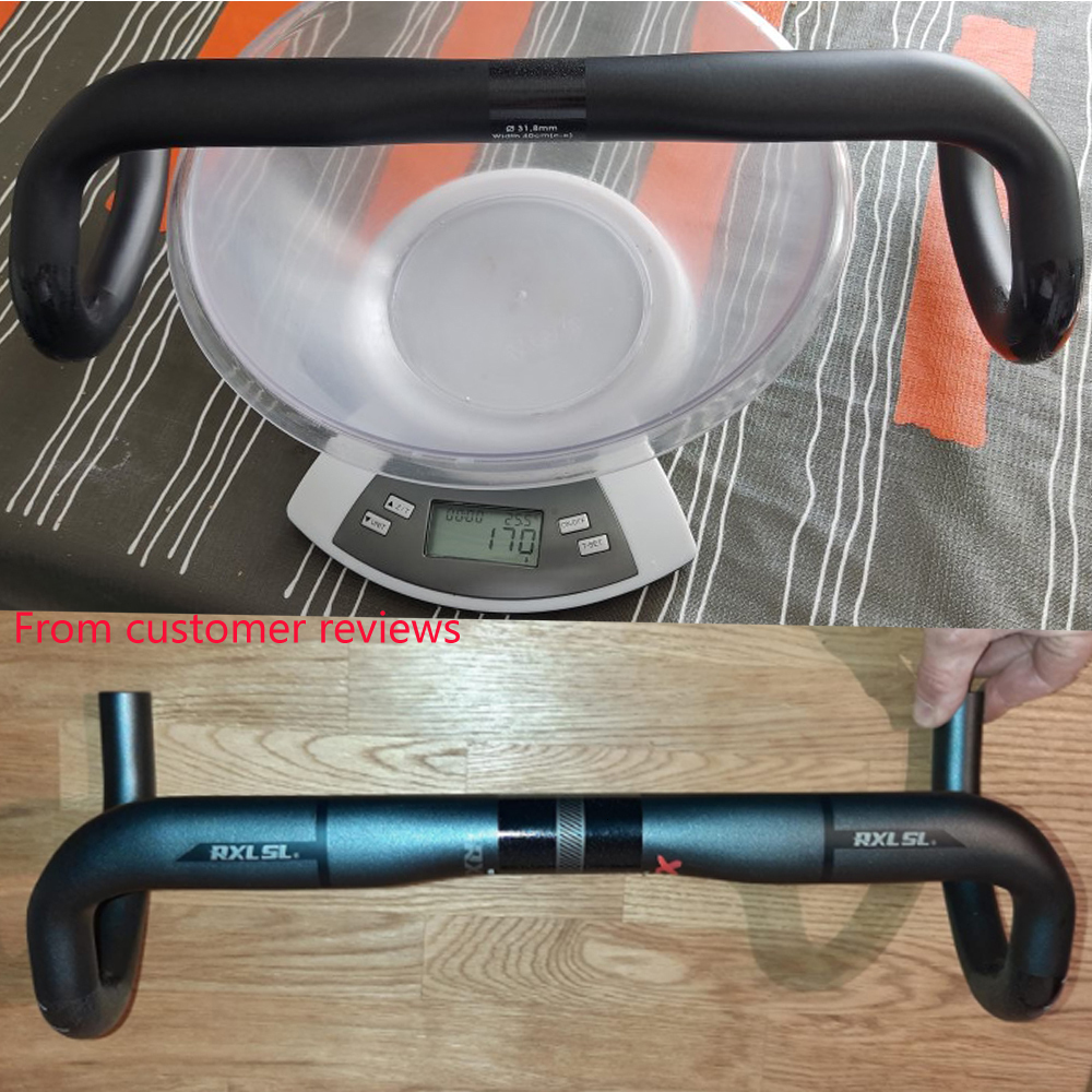 Bike Handlebars Components RXL SL 31.8mm Carbon Drop Bar Road Bicycle Handlebar 380 400 420 440mm UD Matte External Routing Racing Handle Bars 230619