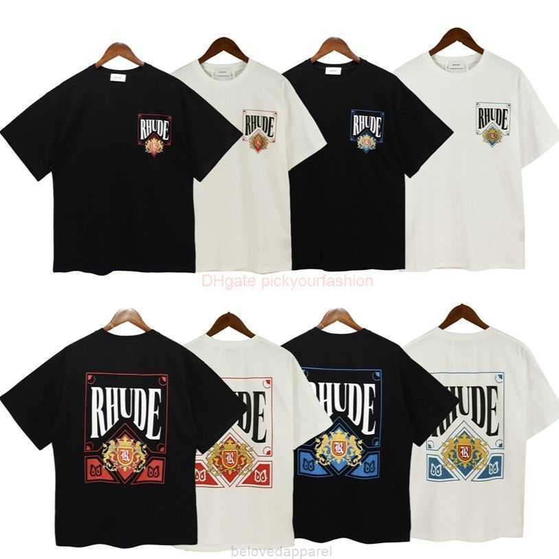 Designer Fashion Clothing Tees Tshirt Rhude New American Niche Trendy Mens Womens Round Neck Short Sleeved Poker Card Printed High Street Loose Cotton Tshirt Cotton, Black 
Designer Fashion Clothing Tees Tshirt Rhude New American Niche Trendy Mens Womens Round Neck Short Sleeved Poker Card Printed High Street Loose Cotton Tshirt Cotton, Black