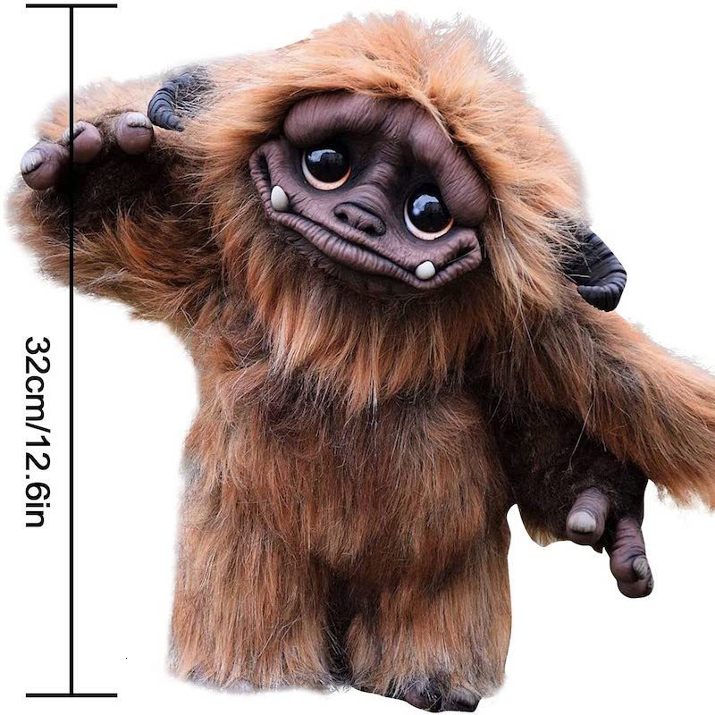 Garden Decorations Labyrinth Plush Doll Maze Worm Red Hairy Big Mouth Monster Animal Plush Doll Toy Cute Funny Present Plush Doll Home Decoration 2306