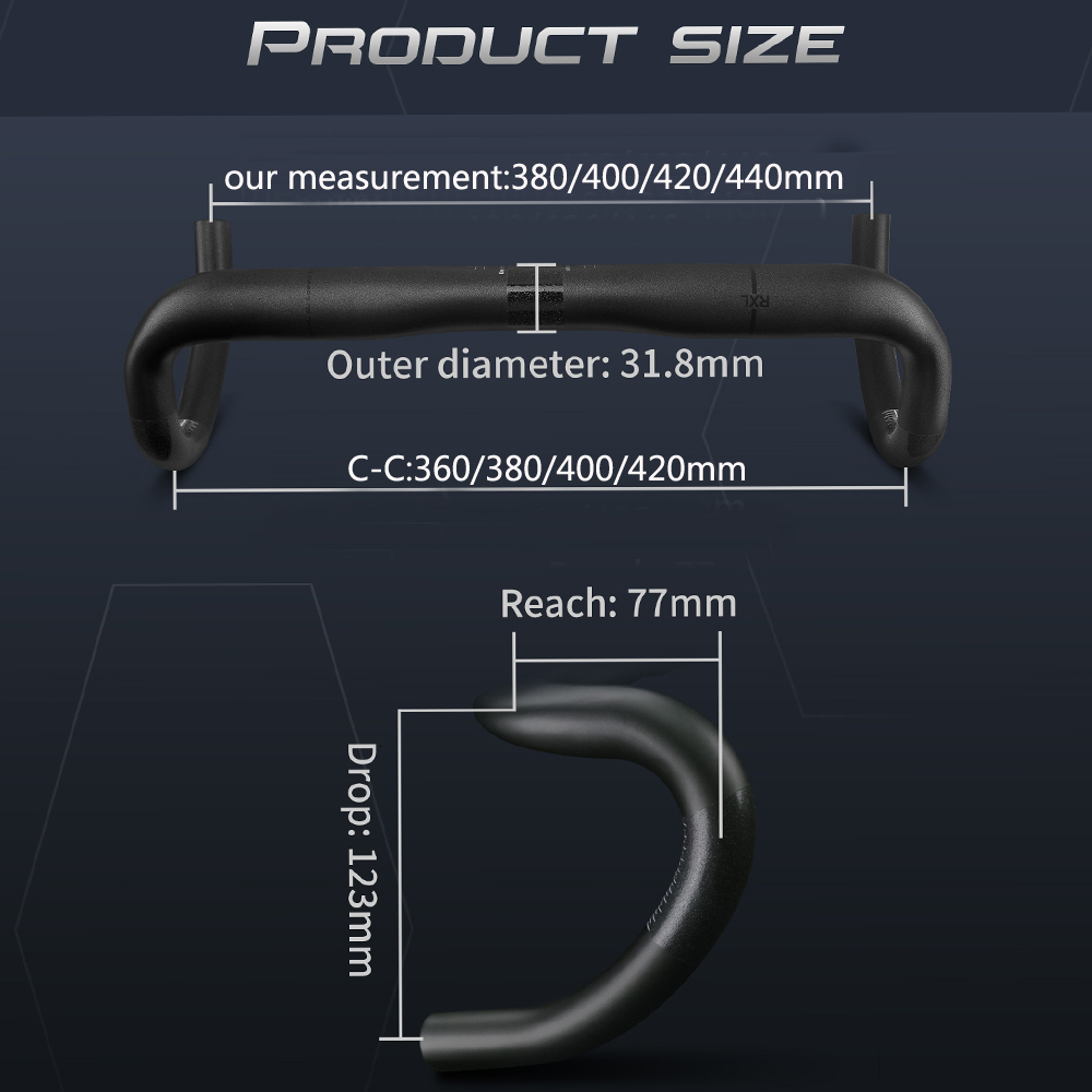 Bike Handlebars Components RXL SL 31.8mm Carbon Drop Bar Road Bicycle Handlebar 380 400 420 440mm UD Matte External Routing Racing Handle Bars 230619