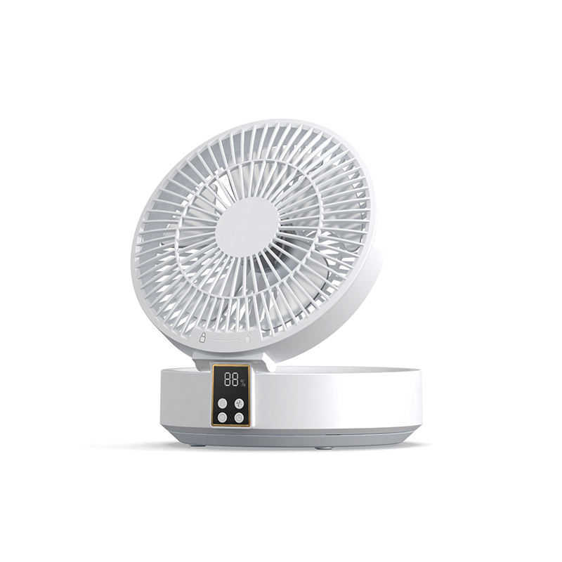 Electric Fans New Electric with night light 4000mAh Rechargeable Wireless Rotation quiet summer Desktop R230616
