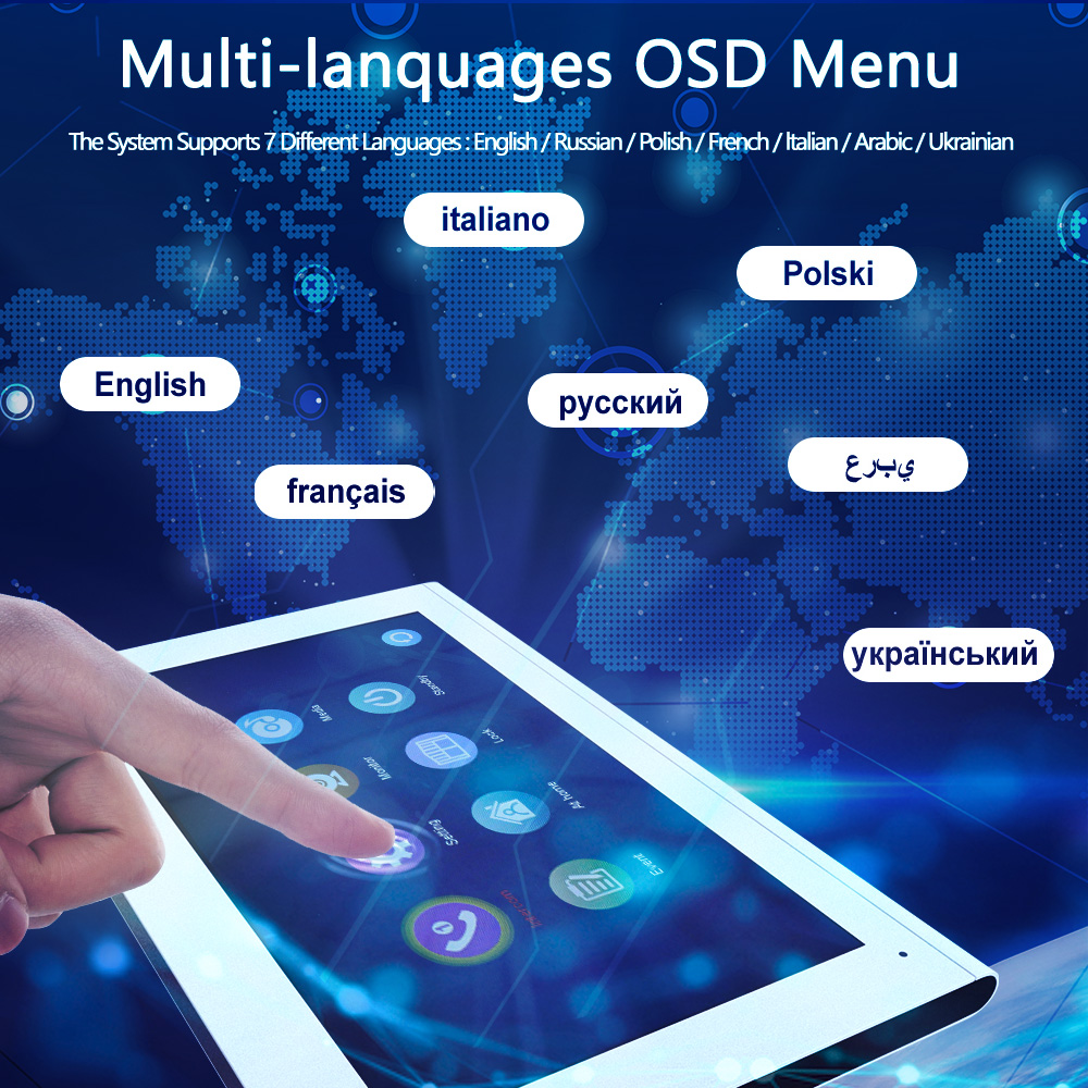 1080p White Wifi Tuya Video Intercom Monitor Video Doorbell Camera Video Intercoms with Motion Detection For Home Apartment