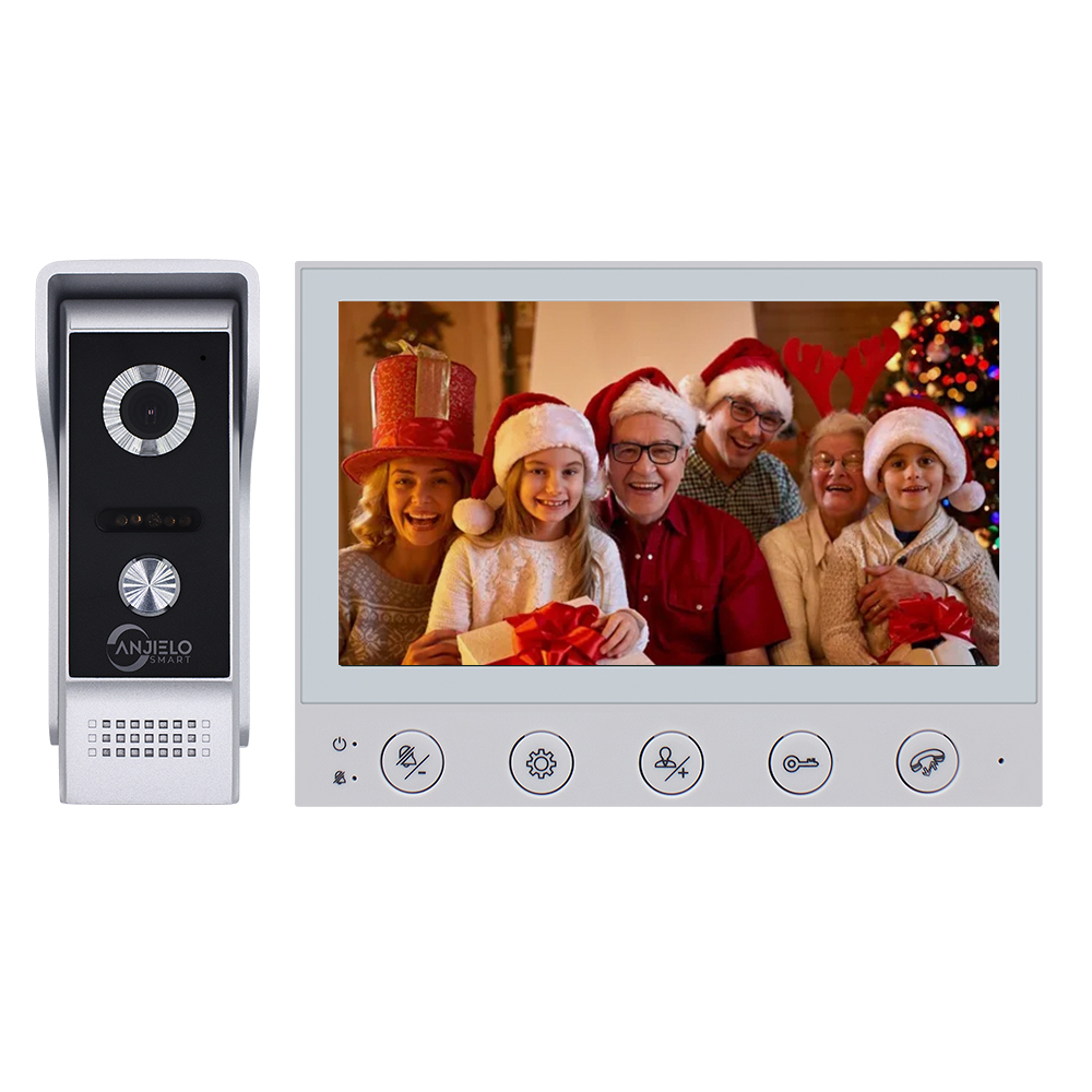 Anjielosmart 1200TVL HD Wired Video Intercom Camera Doorbell with IR Night Vision Wide Angle Video Door phone system for Home