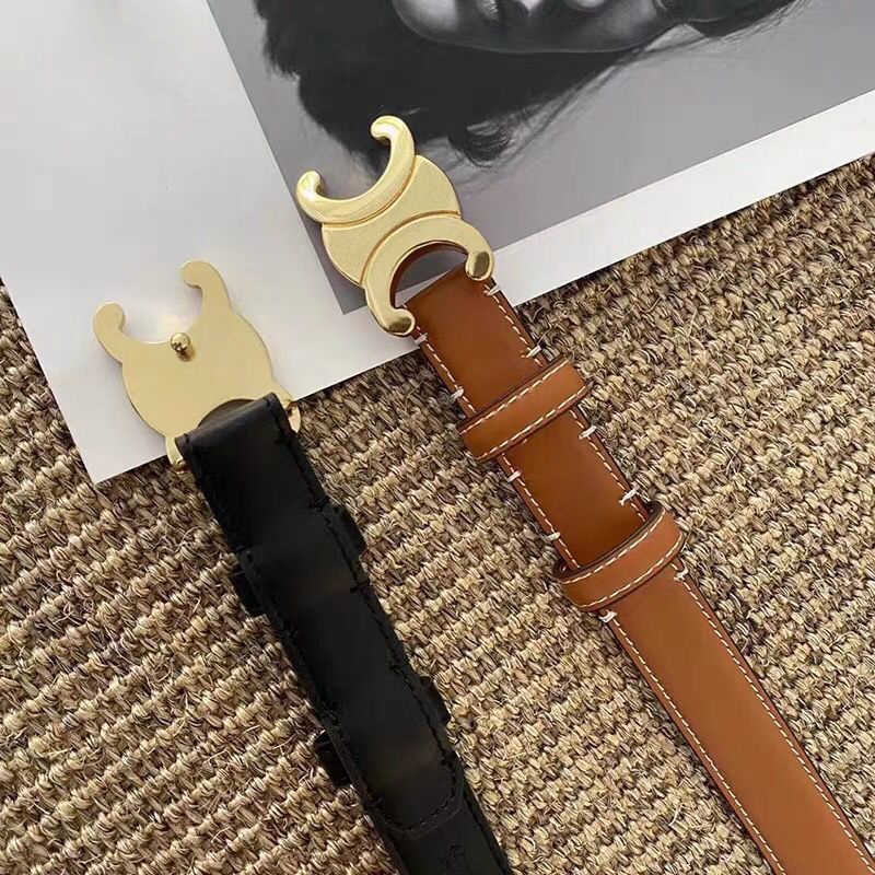 Black Tan Genuine Leather Promotion Cintura Lusso Uomo Womens Atriompheoe Belts Shiny Golden Sier Buckle Reversible Plaid Belt