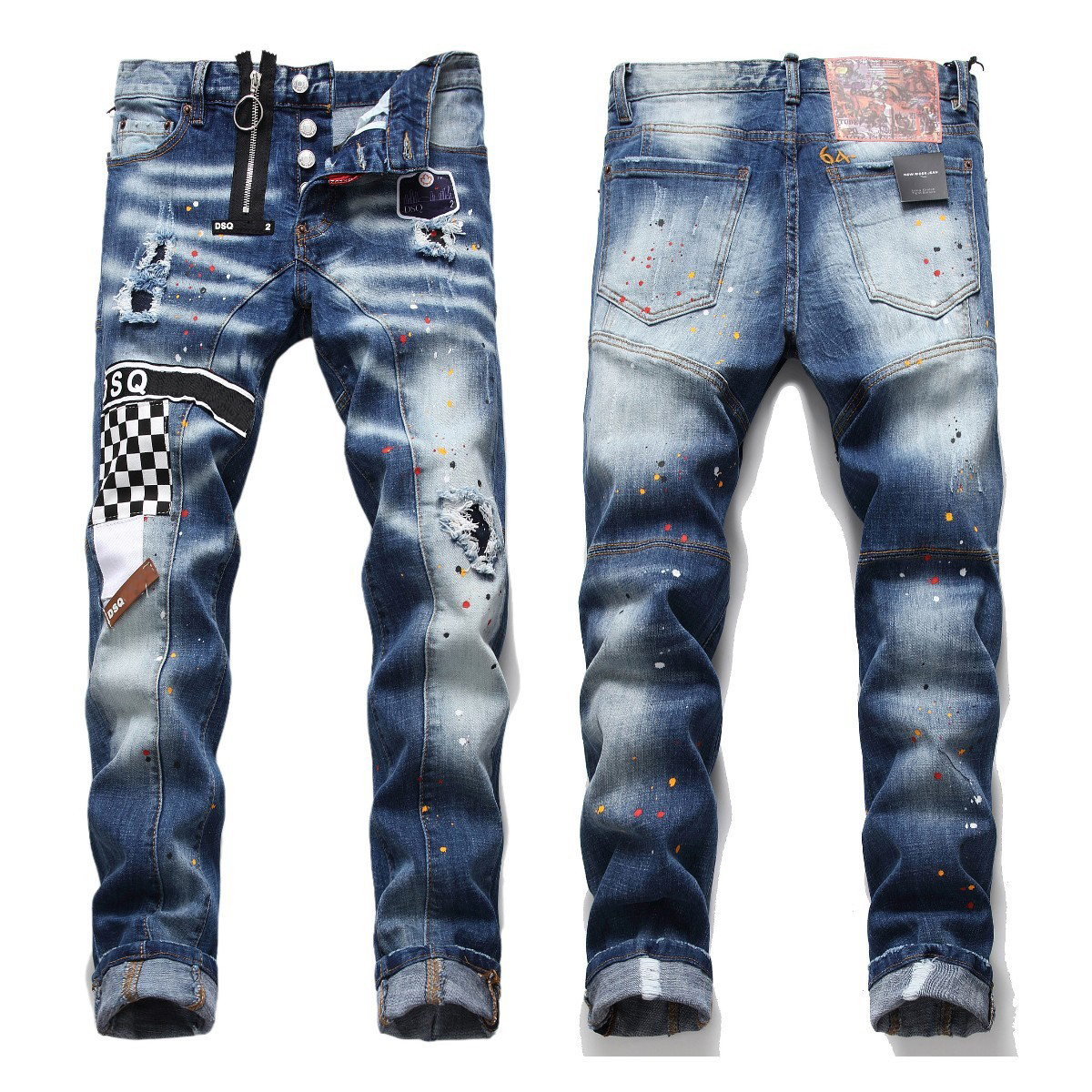 DSQ2 MEN Cool Guy Jeans blue Classic Man Hip Hop Rock Moto Mens Casual Design Ripped Skinny Denim Biker DSQ Jeans 1052 big size 40, Blue dsq1052
DSQ2 MEN Cool Guy Jeans blue Classic Man Hip Hop Rock Moto Mens Casual Design Ripped Skinny Denim Biker DSQ Jeans 1052 big size 40, Blue dsq1052